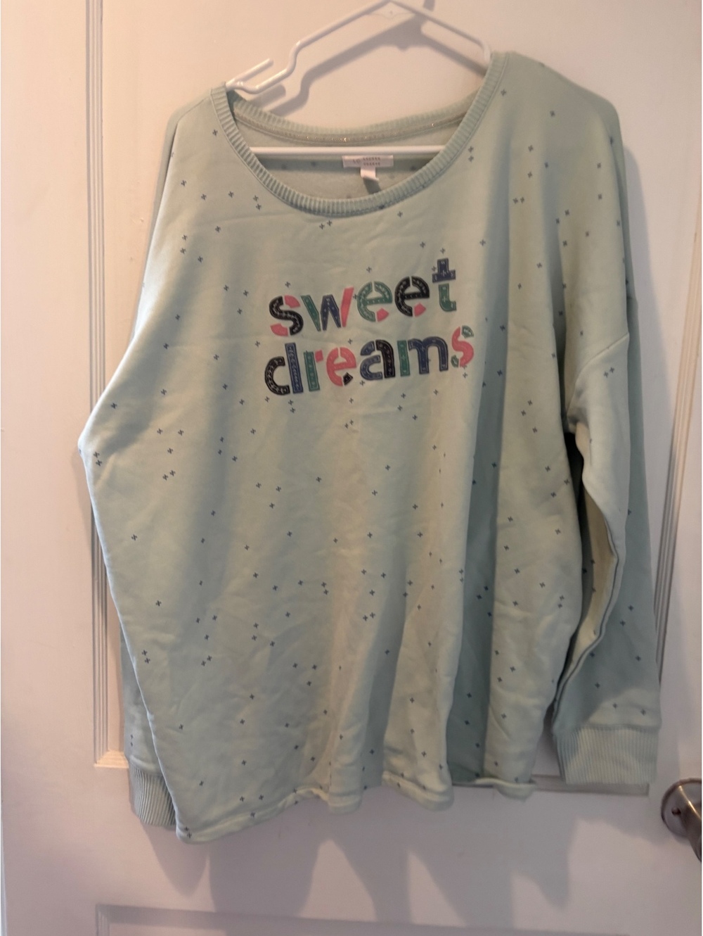 LC Lauren Conrad 2X Sweet Dreams mint long sleeve sleep top